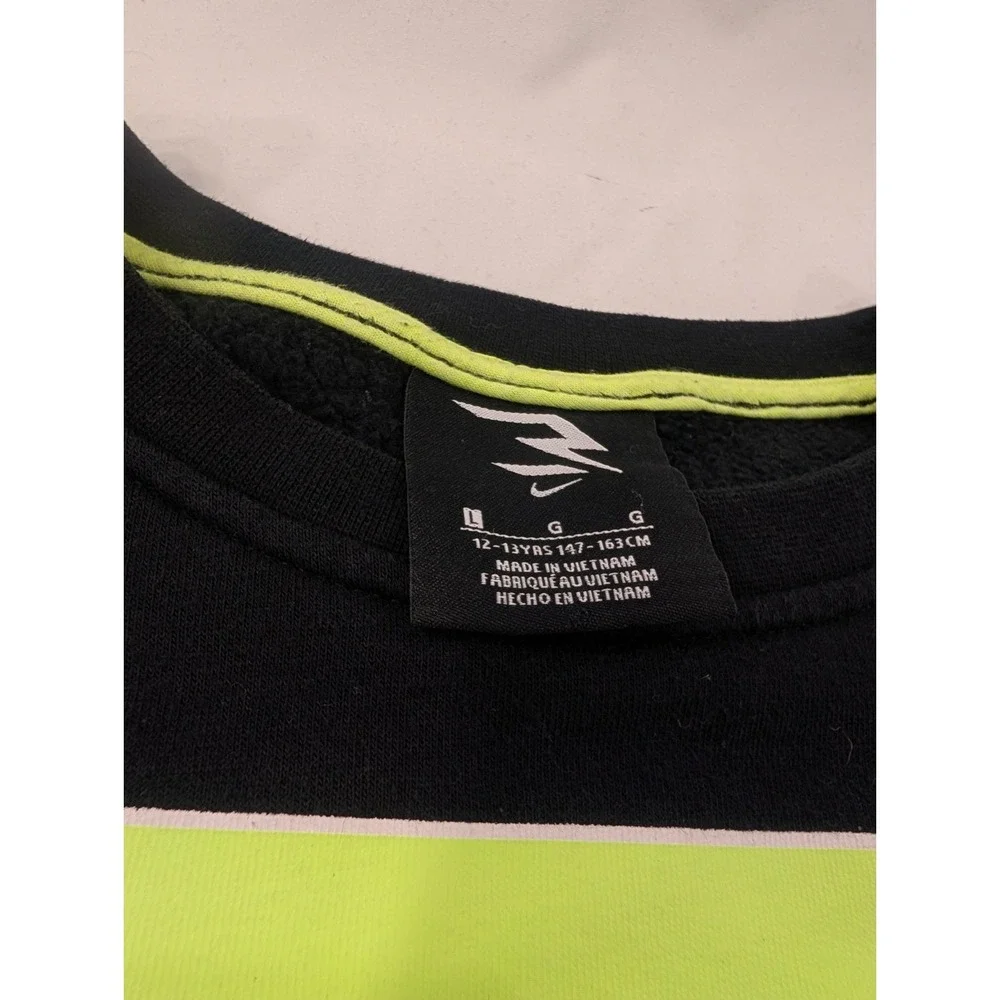 Nike Russell‎ Wilson 3BRAND Crew Youth Large 12-13 Yrs Black Graphic Sweatshirt
